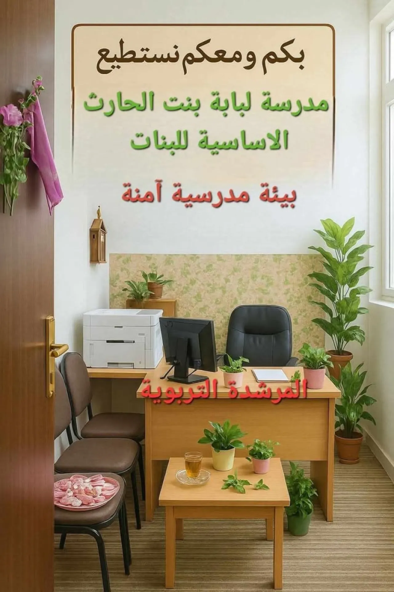 مدرسة لبابة بنت الحارث تنجح في استحداث غرفتي الإرشاد وOpenEMIS رغم التحديات