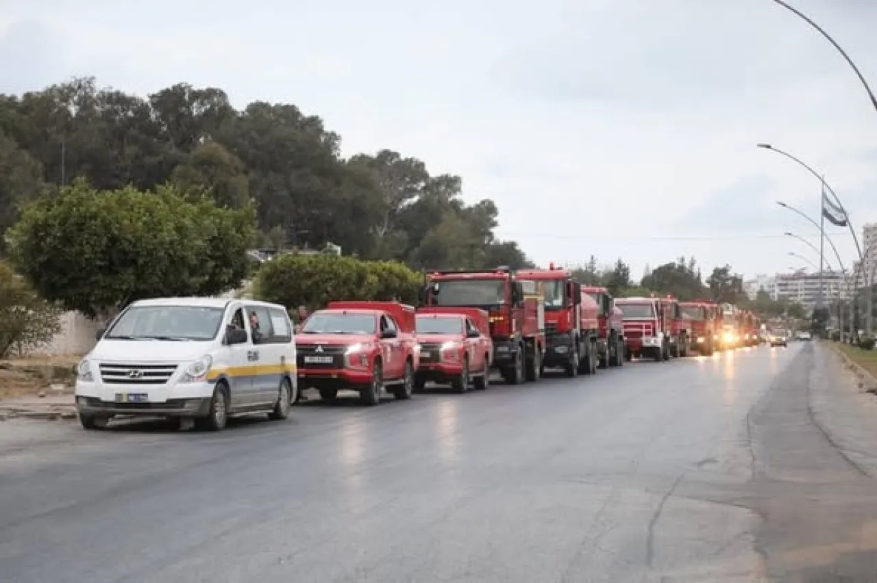 Jordanian Firefighting Teams Return After Extinguishing Fires in Syria