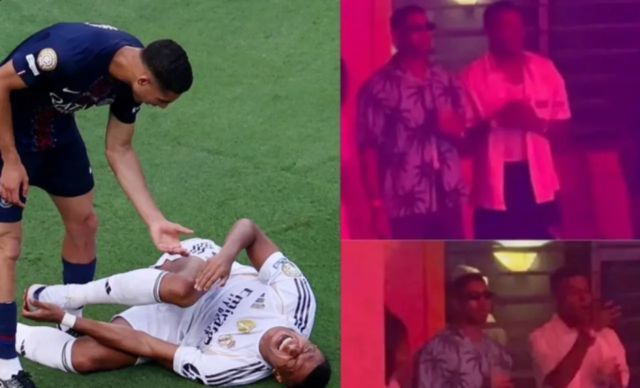 After the World Cup disappointment Mbappé and Hakimi celebrate together