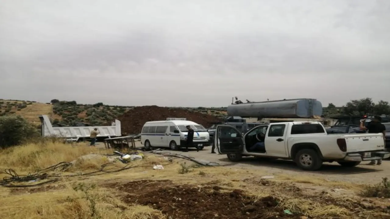 ضبط اعتداء على خط ناقل للمياه في محافظة اربد