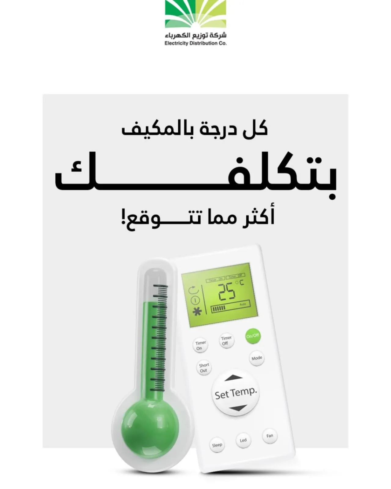 توزيع الكهرباء الأردنية خفض المكيف عن 24° يرفع الفاتورة حتى 30