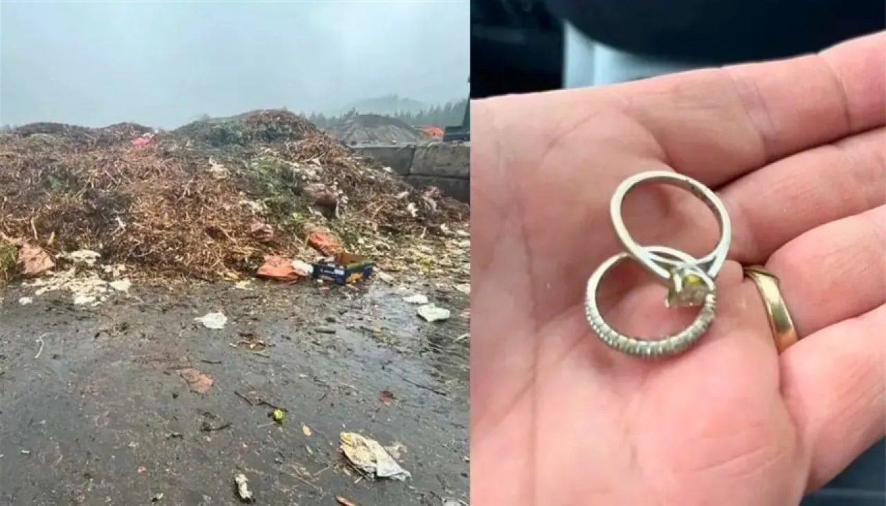 رحلة البحث المستحيلة العثور على خاتمي زفاف وسط 18 طن من النفايات