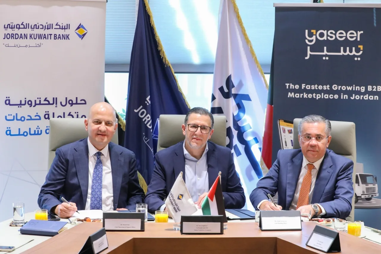 Jordan Kuwait Bank and Yaseer United for eCommerce sign a memorandum of understanding to support supply chains and develop digital payment solutions