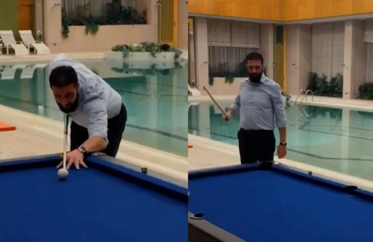 بالفيديو  الشرع يلعب البلياردو باحتراف  والسوريون يتفاعلون
