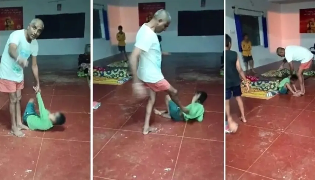 معلم هندي يعتدي على تلميذ بوحشية لاستخدامه الهاتف  فيديو