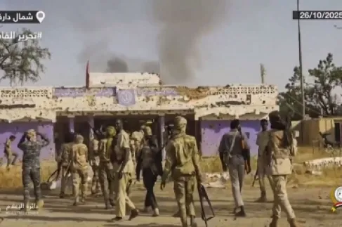 لقطة من مقطع فيديو نشرته قوات الدعم السريع