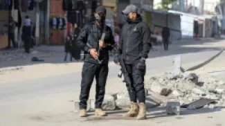 Interior of Gaza: 20 police officers martyred in a bombardment by the occupiers while pursuing gangs in Khan Younis