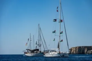 سفينتان ضمن أسطول الصمود العالمي - ارشيف