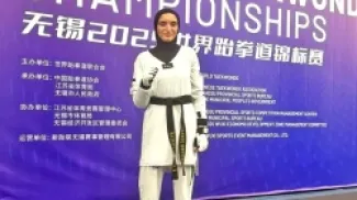 لاعبة المنتخب الوطني للتايكواندو فاديا خرفان