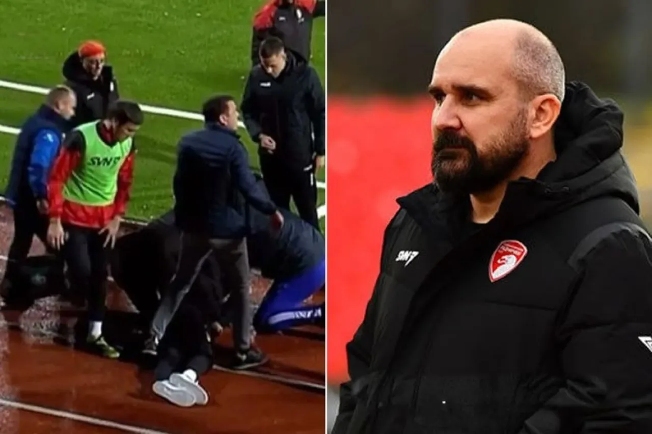 المدرب ملادن زيزوفيتش سقط على الأرض في الدقيقة 22 من مباراة فريقه بعد أن دهمته أزمة قلبية مفاجئة