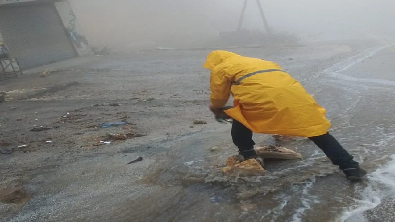 Due to the Accumulation of Dust and Silt Complete or Partial Closure of Roads in Ajloun