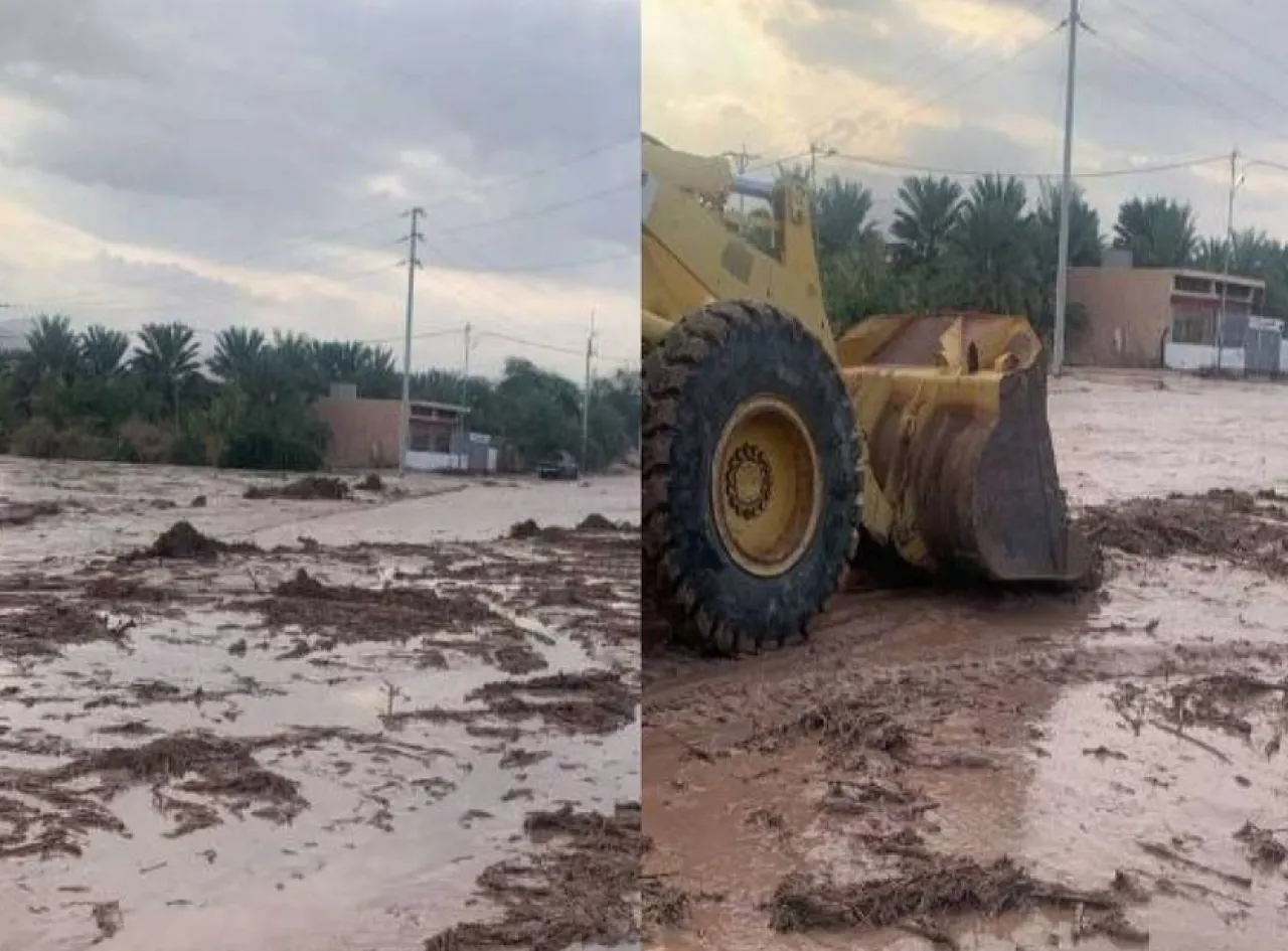 Jordan Wadi Araba road closure due to rising water levels