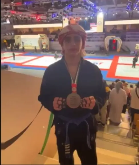 الأردني عبد الحميد حوسة يحصد برونزية العالم في بطولة الجوجيتسو بأبوظبي