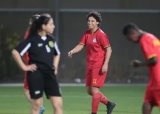 من لقاء الحسين اربد وعمان FC