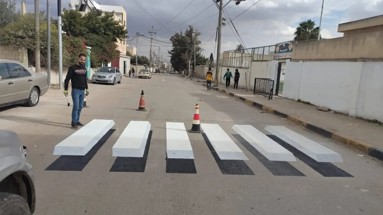 Bani Obaid Municipality Implements 3D Pedestrian Crossing to Reduce Speed in Front of Schools