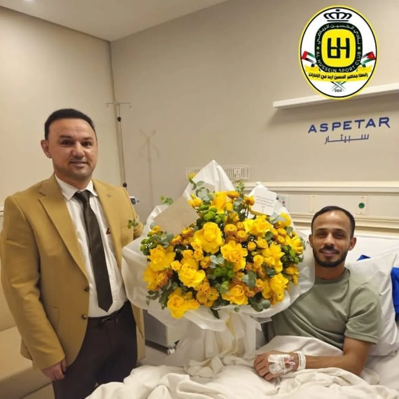 جماهير الحسين إربد في الإمارات تطمئن على أدهم القرشي 