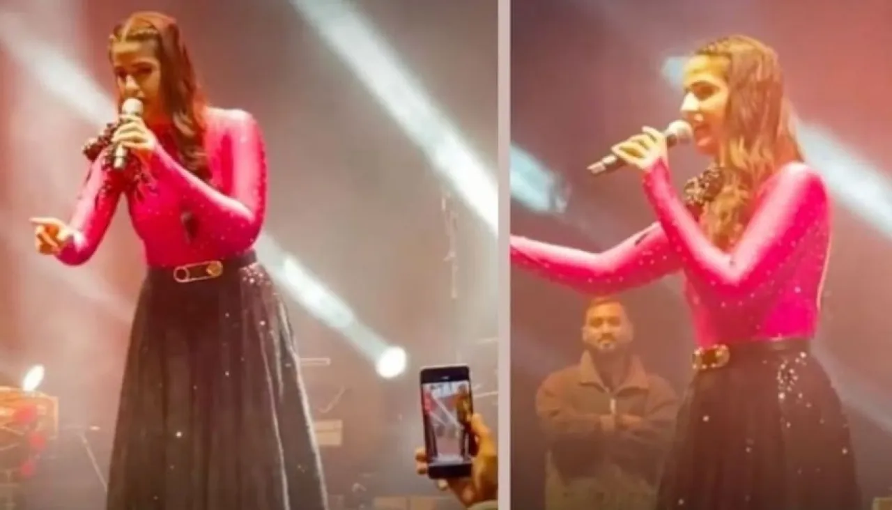 أنا في عمر ابنتك.. فنانة توقف حفلها لتوبيخ معجب تجاوز حدوده 