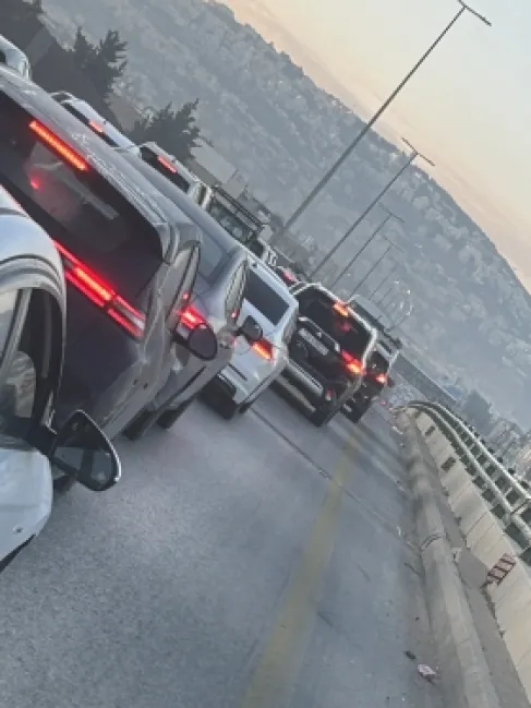 Amman.. Traffic Congestion Due to an Electric Vehicle Accident at Ain Al-Basha Exit