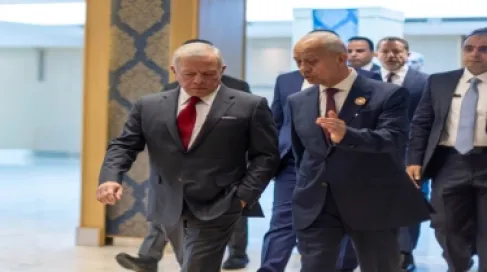 The King attends an event at the Amman Chamber of Industry showcasing the achievements of the industrial sector for 2025