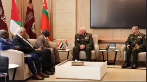 الحنيطي يستقبل وزير الدفاع السوداني