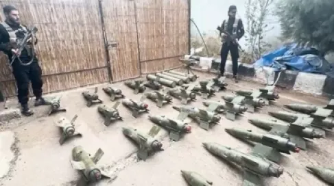 ضبط مستودع صواريخ معدة للتهريب في ريف درعا الشرقي