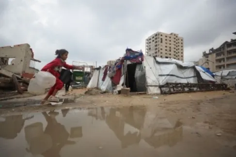 وفاة 7 فلسطينيين بغزة بسبب المنخفض الجوي