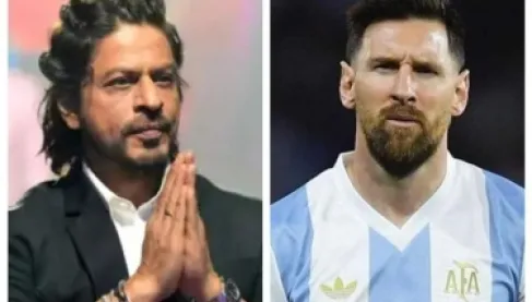 شاروخان يلتقي ميسي في الهند