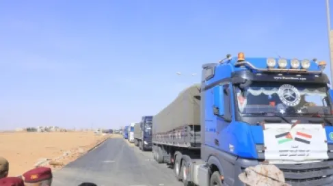 وصول قافلة المساعدات الأردنية إلى الجمهورية اليمنية