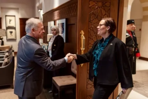 الملك يستقبل وزيرة الخارجية السويدية