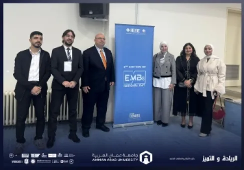طلبة صيدلة (عمان العربية) يقدّمون مشاريع رائدة في اليوم العلمي لمجتمع IEEE/EMBS