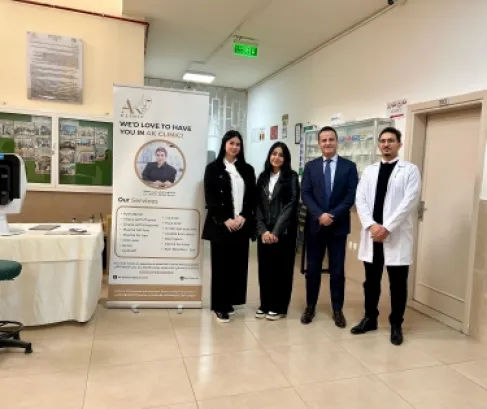 The Faculty of Pharmacy at Al-Zaytoonah University of Jordan organizes a health awareness booth in collaboration with AK Clinic