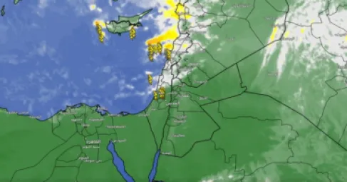 سحب ماطرة من فلسطين قد تؤثر على أجزاء من شمال غرب الأردن