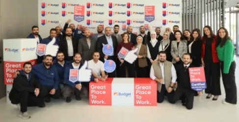 بدجت لتأجير السيارات تُحقق إنجازًا نوعيًا وتُصبح الأولى في قطاع تأجير السيارات بالحصول على شهادة Great Place to Work®في الأردن