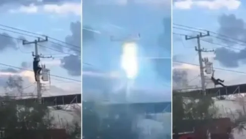 مطاردة أمنية تنتهي بصعقة كهربائية لشاب في المكسيك