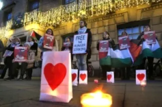 وقفة احتجاجية لدعم سجناء 