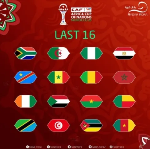 المنتخبات المتأهلة إلى دور الـ16 لكأس إفريقيا 2025 .. ومواعيد المباريات بتوقيت الأردن
