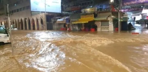 الأردن.. الأرصاد تنشر خريطة تحذيرية وتحدد مناطق تشكل السيول