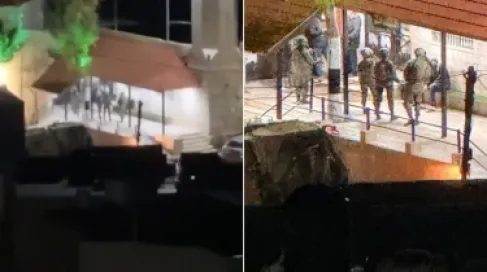 الاحتلال يحتجز فلسطينيين داخل مسجد غرب رام الله