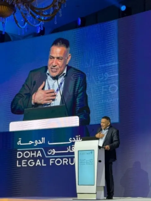 Al-Tarawneh Represents Jordan at the Doha Law Forum and Presents the Main Challenges of Public-Private Partnership Contracts