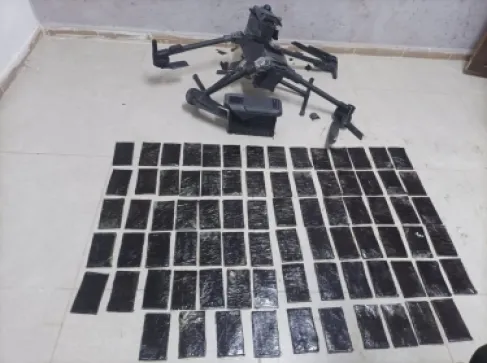 المنطقة العسكرية الجنوبية تحبط محاولة تهريب مواد مخدرة بواسطة طائرة مسيّرة