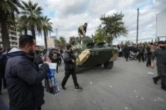 من انتشار سابق لقوات الأمن السورية في وسط مدينة اللاذقية