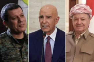 مباحثات بارزاني وبراك ومظلوم عبدي في أربيل تناولت تطورات الملف السوري