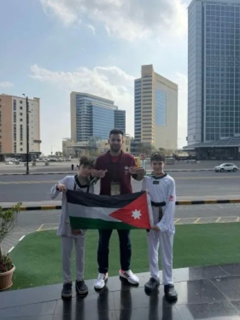 كنان جرادات وراشد مطارنة يحرزان برونزية عالمية في بطولة الفجيرة للتايكواندو (G2)