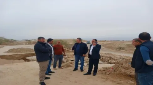 سلطة وادي الأردن تبدأ تنفيذ أعمال صيانة مؤقتة لطريق دافوس – الشونة الجنوبية