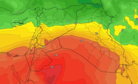 تتابع المنخفضات الجوية على غرب المتوسط يدفع بالدفء والغبار نحو الأردن