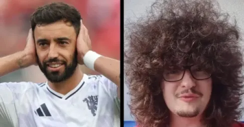 رد قاس من برونو فرنانديز على المشجع صاحب تحدي قص الشعر