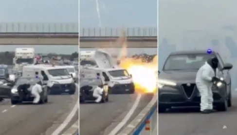 سطو مسلح بأسلوب هوليوودي على شاحنة أموال في جنوب إيطاليا - فيديو