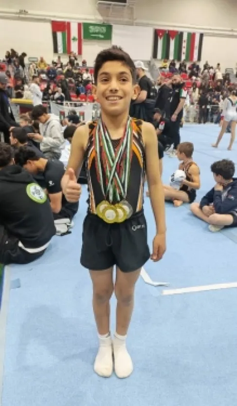 4 ميداليات للاعب اليمان الرعود في بطولة «نهى حتر»