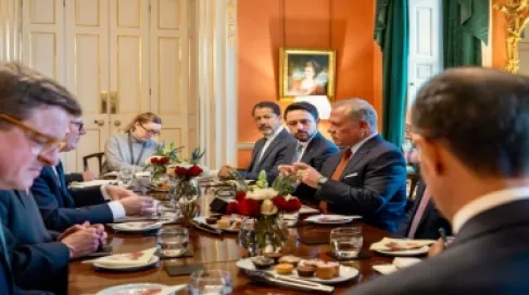 The King meets the British Prime Minister in London