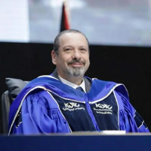 Al-Khwarizmi Technical University College congratulates the Chairman of the Board of Directors for receiving his PhD certificate